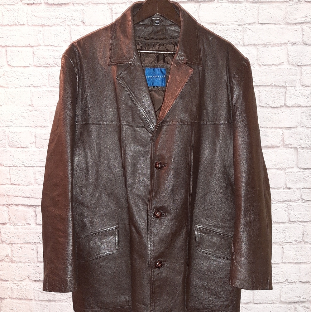 Vintage leather leisure jacket by Towncraft